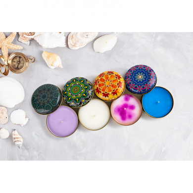 Rumi Candle Metal Kutu Kokulu Mum Soya Wax Vegan Doğal Lüx Hediyelik No: 2