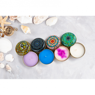 Rumi Candle Metal Kutu Kokulu Mum Soya Wax Vegan Doğal Lüx Hediyelik No: 3