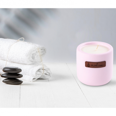 Rumi Candle Kokulu Mum Beton Saksı Mum Renkli Mum El Yapımı Mum