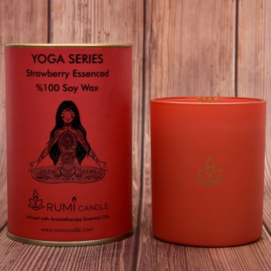 Rumi Candle Yoga Mumu Serisi Soya Mum Soya Wax Ahşap Fitil Lüx Mum Kokulu Aromaterapik Esansiyel Mum